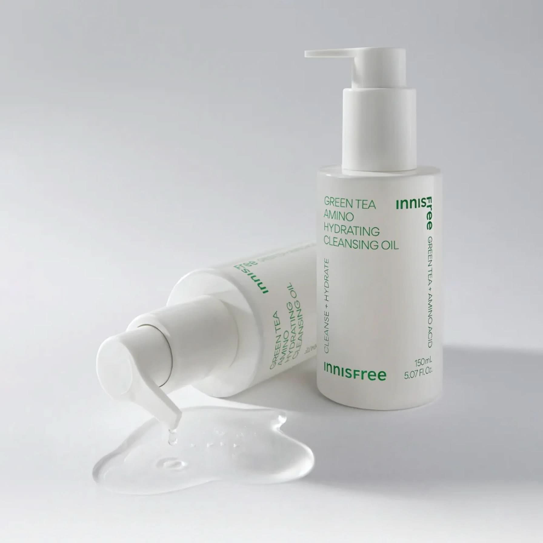 Innisfree Green Tea Amino Hydrating Cleansing Oil Korean Skincare | VELVET GLOW