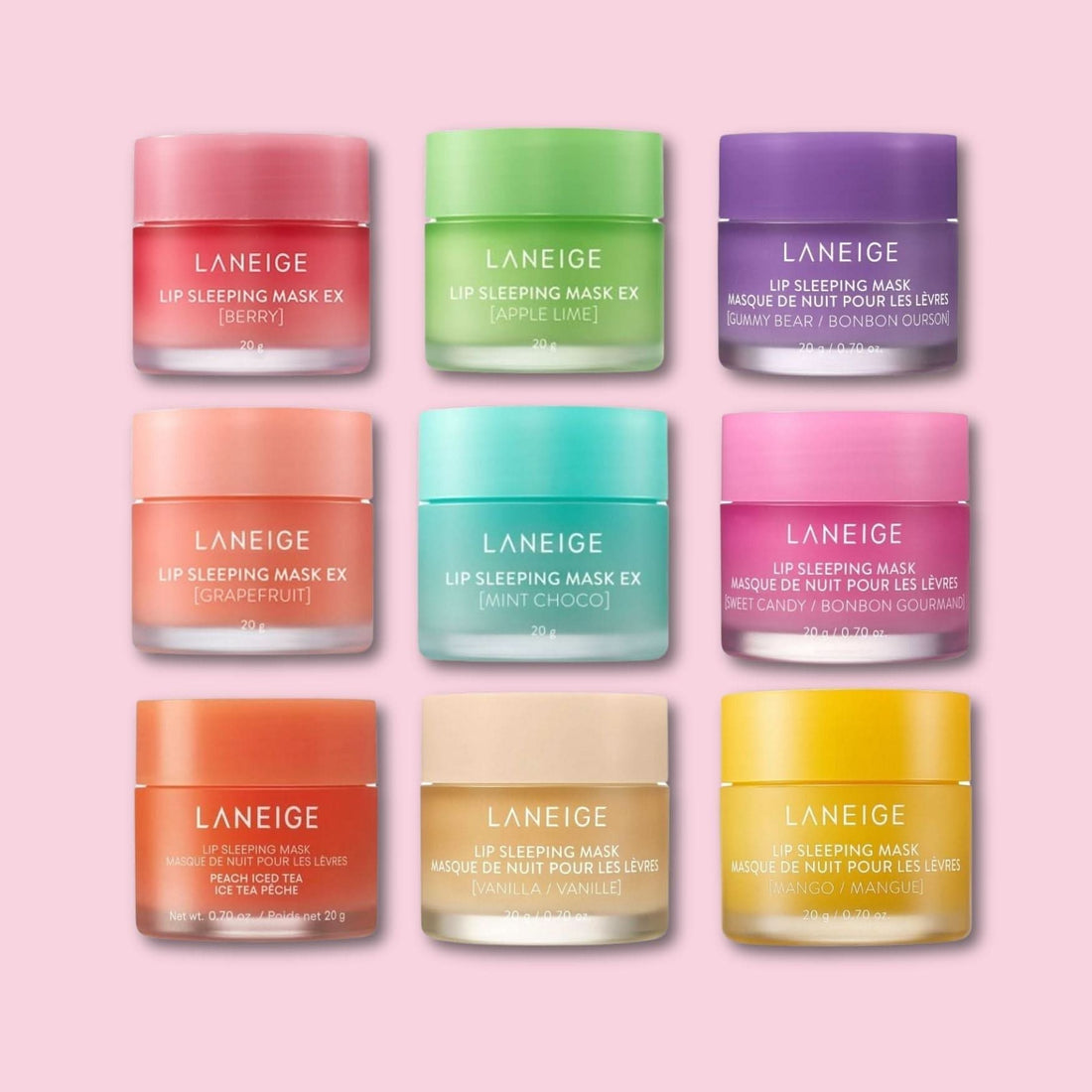 LANEIGE Lip Sleeping Mask – 9 Types Korean Skincare | VELVET GLOW