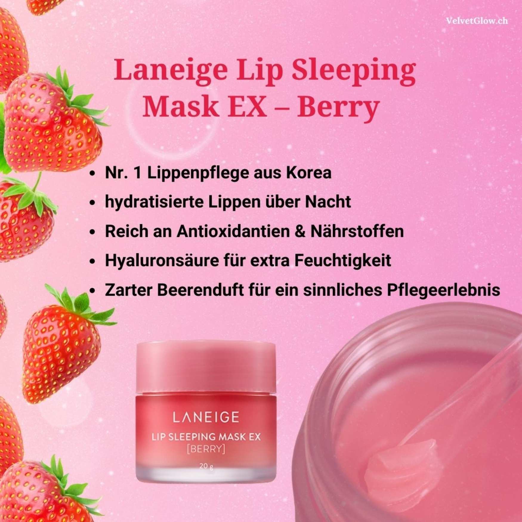 LANEIGE Lip Sleeping Mask – 9 Types Korean Skincare | VELVET GLOW