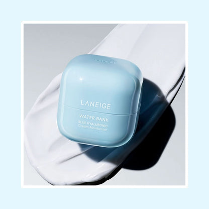 LANEIGE Water Bank Blue Hyaluronic Cream Moisturizer Korean Skincare | VELVET GLOW