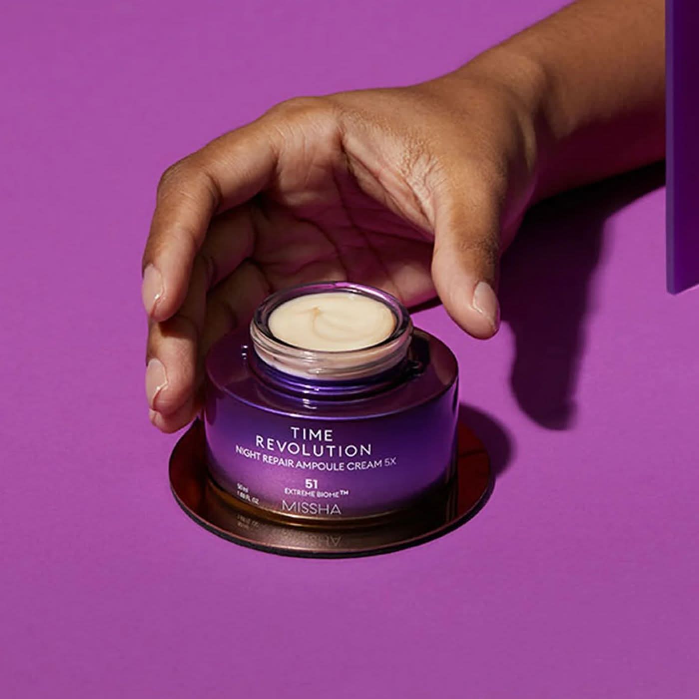 MISSHA Time Revolution Night Repair Ampoule Cream 5X Korean Skincare | VELVET GLOW