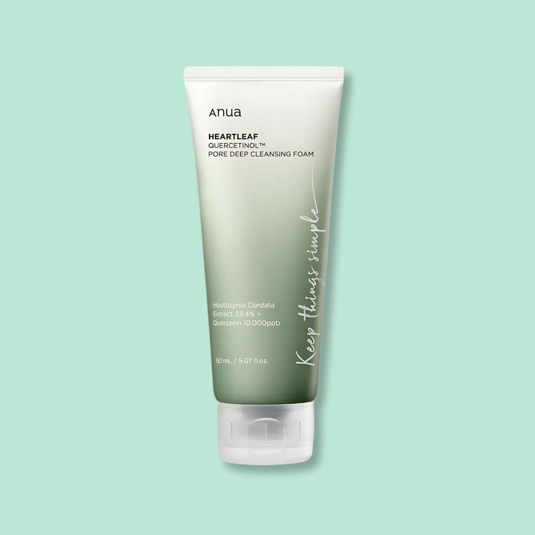 Anua Heartleaf Quercetinol Pore Deep Cleansing Foam Korean Skincare | VELVET GLOW