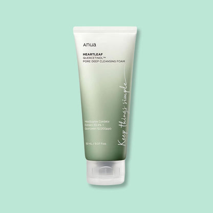 Anua Heartleaf Quercetinol Pore Deep Cleansing Foam Korean Skincare | VELVET GLOW