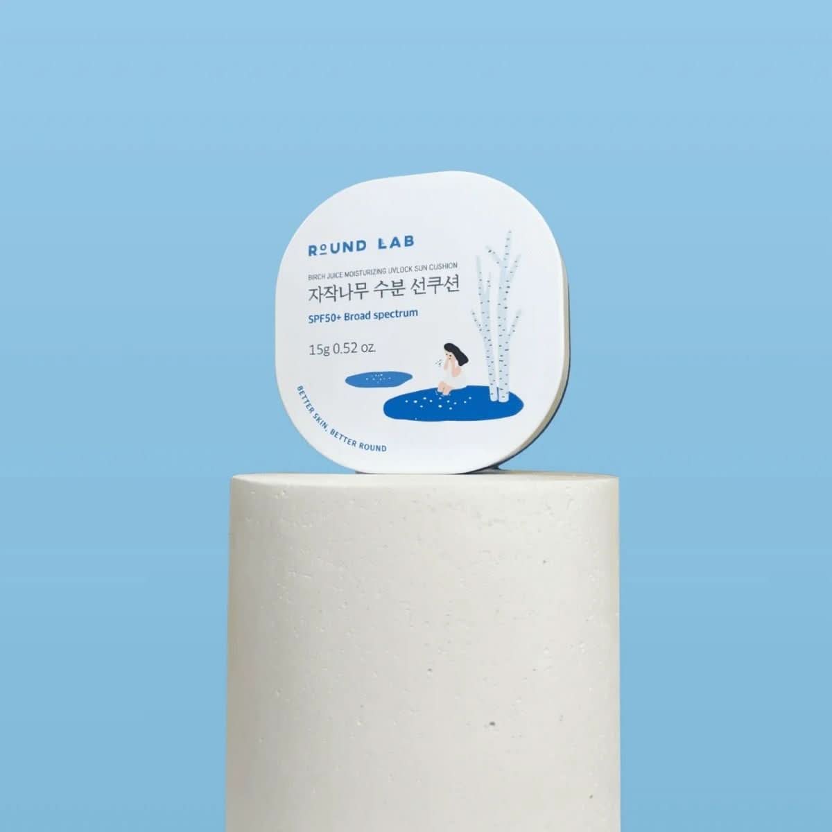 Round Lab Birch Moisturizing Sun Cushion SPF 50+ Korean Skincare | VELVET GLOW