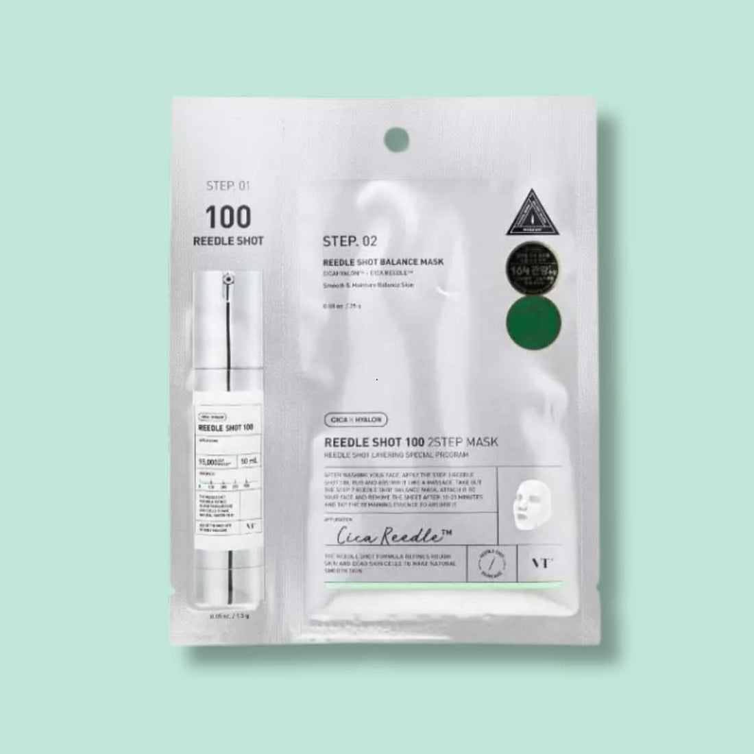 VT Cosmetics Reedle Shot 100 2Step Mask Korean Skincare | VELVET GLOW