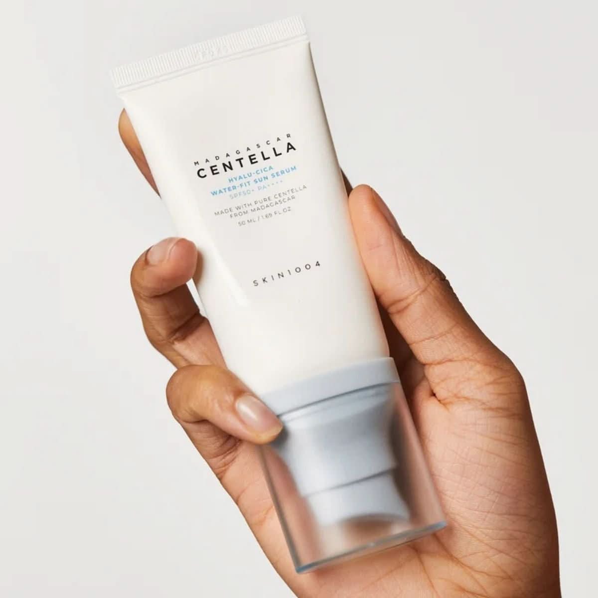 SKIN1004 Madagascar Centella Hyalu - Cica Water - Fit Sun Serum SPF50+ PA++++ Korean Skincare | VELVET GLOW