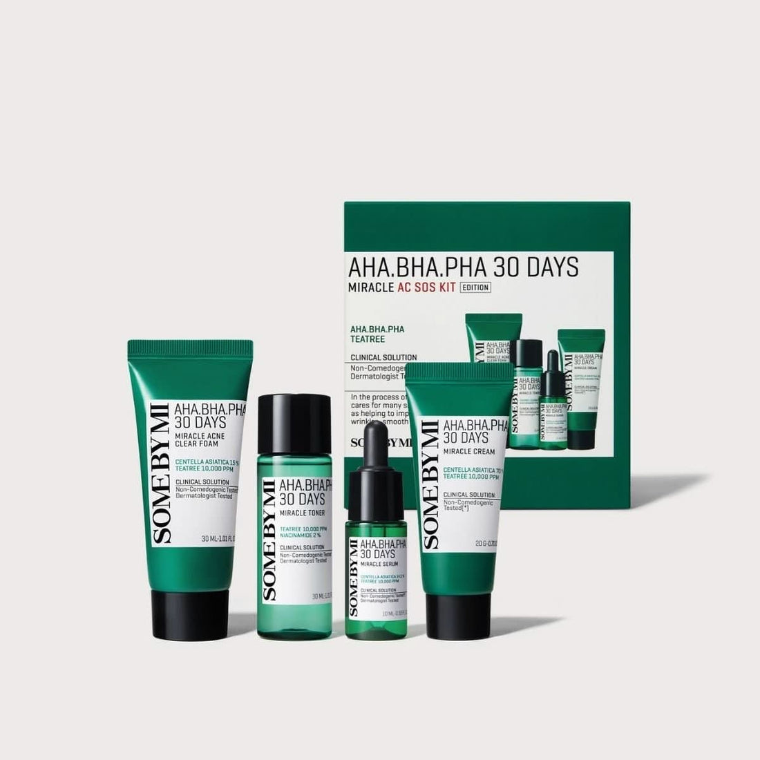 SOME BY MI AHA, BHA, PHA 30 Days Miracle AC SOS Kit Korean Skincare | VELVET GLOW