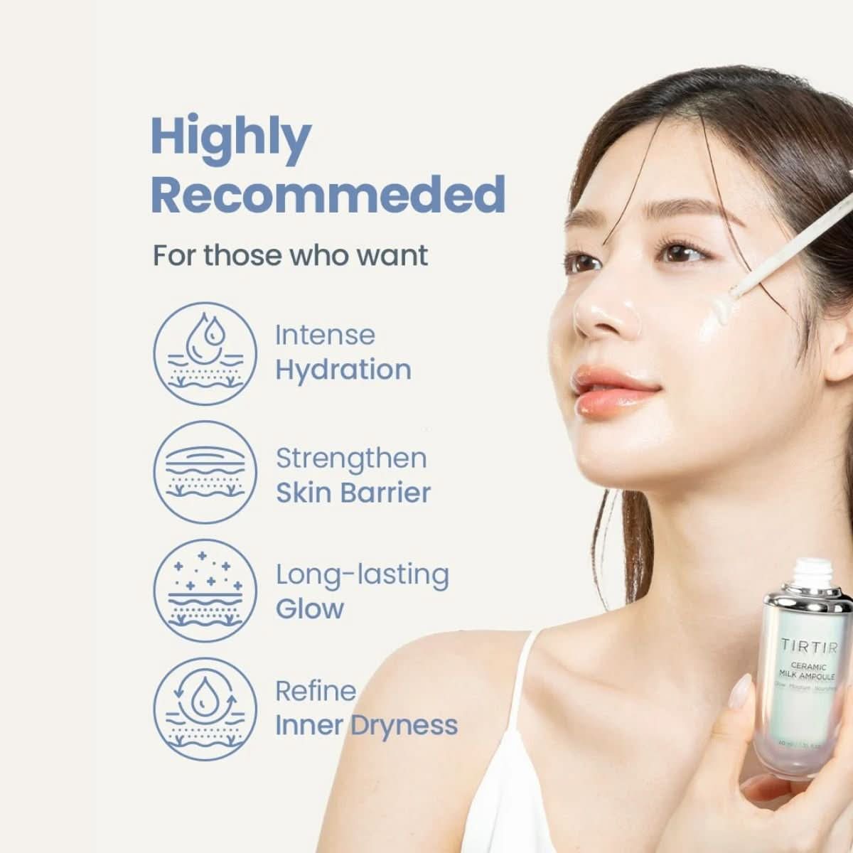 TIRTIR Ceramic Milk Ampoule Korean Skincare | VELVET GLOW