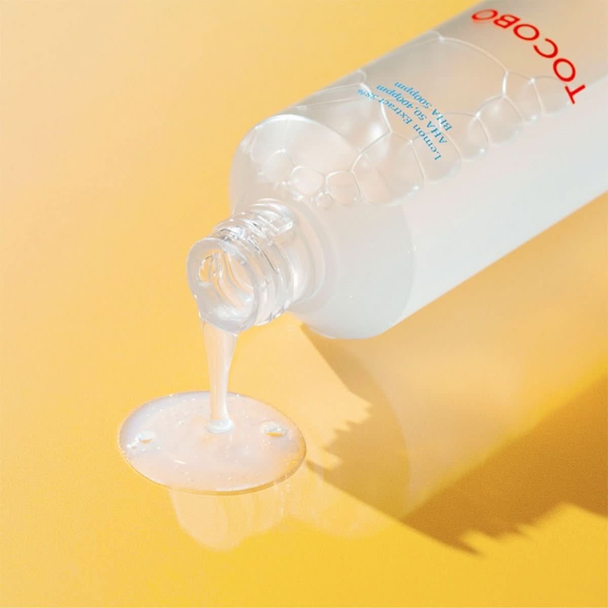 TOCOBO AHA BHA Lemon Toner Korean Skincare | VELVET GLOW