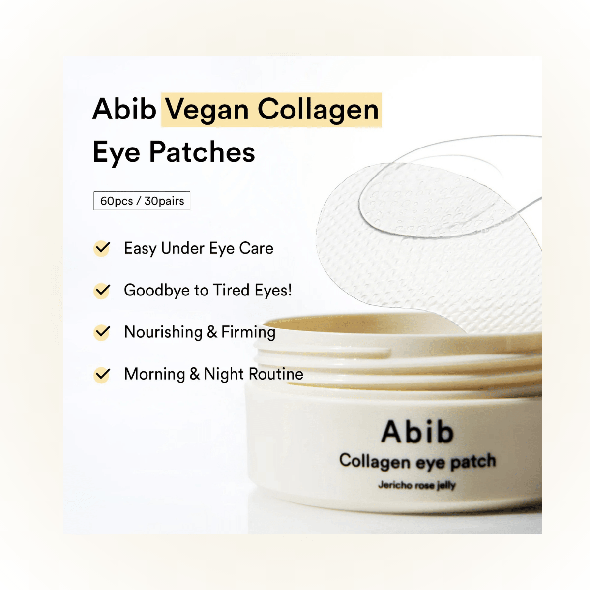 Abib Collagen eye patch Jericho rose jelly Korean Skincare | VELVET GLOW