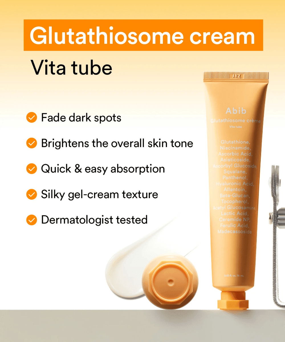 Abib Glutathiosome cream Vita tube Korean Skincare | VELVET GLOW