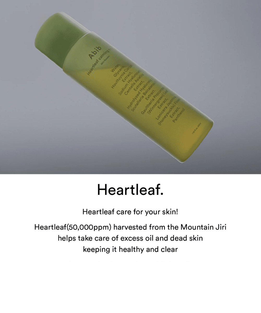 Abib Heartleaf calming toner Skin booster Korean Skincare | VELVET GLOW