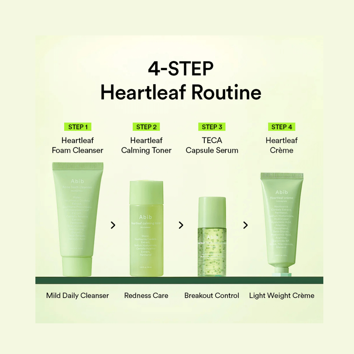 Abib Heartleaf calming Trial Kit Korean Skincare | VELVET GLOW