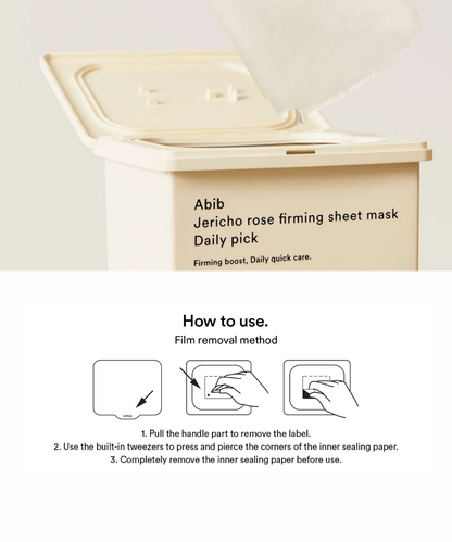 Abib Jericho rose firming sheet mask Daily pick Korean Skincare | VELVET GLOW