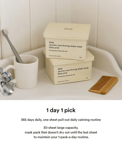Abib Jericho rose firming sheet mask Daily pick Korean Skincare | VELVET GLOW
