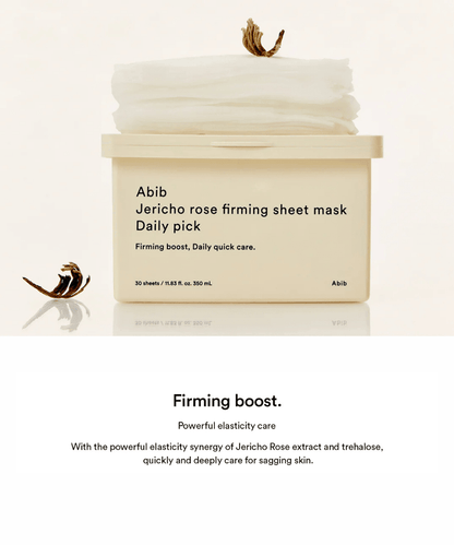 Abib Jericho rose firming sheet mask Daily pick Korean Skincare | VELVET GLOW