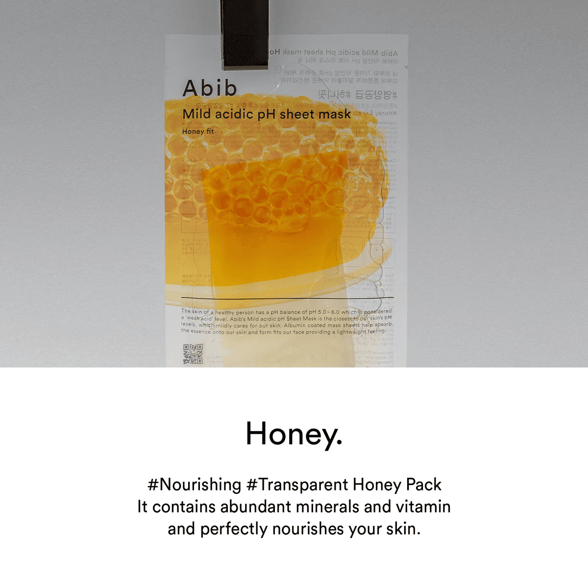 Abib Mild acidic pH sheet mask Honey fit Korean Skincare | VELVET GLOW