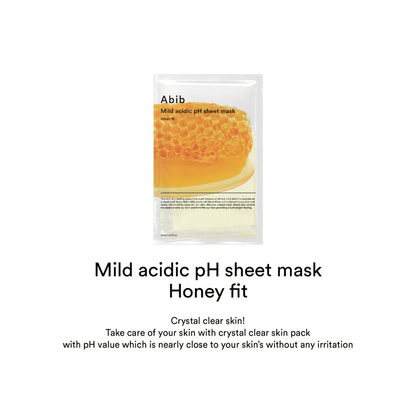 Abib Mild acidic pH sheet mask Honey fit Korean Skincare | VELVET GLOW