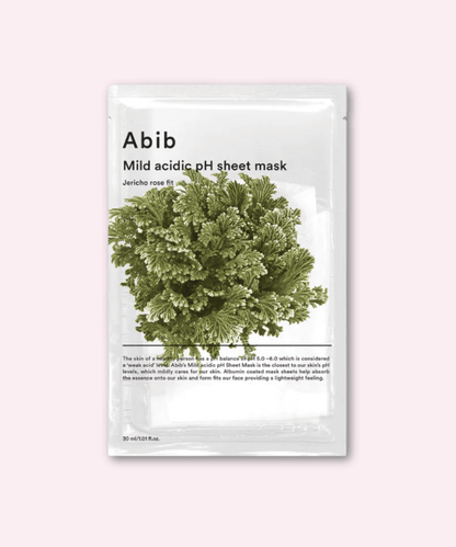 Abib Mild acidic pH sheet mask Jericho rose fit Korean Skincare | VELVET GLOW