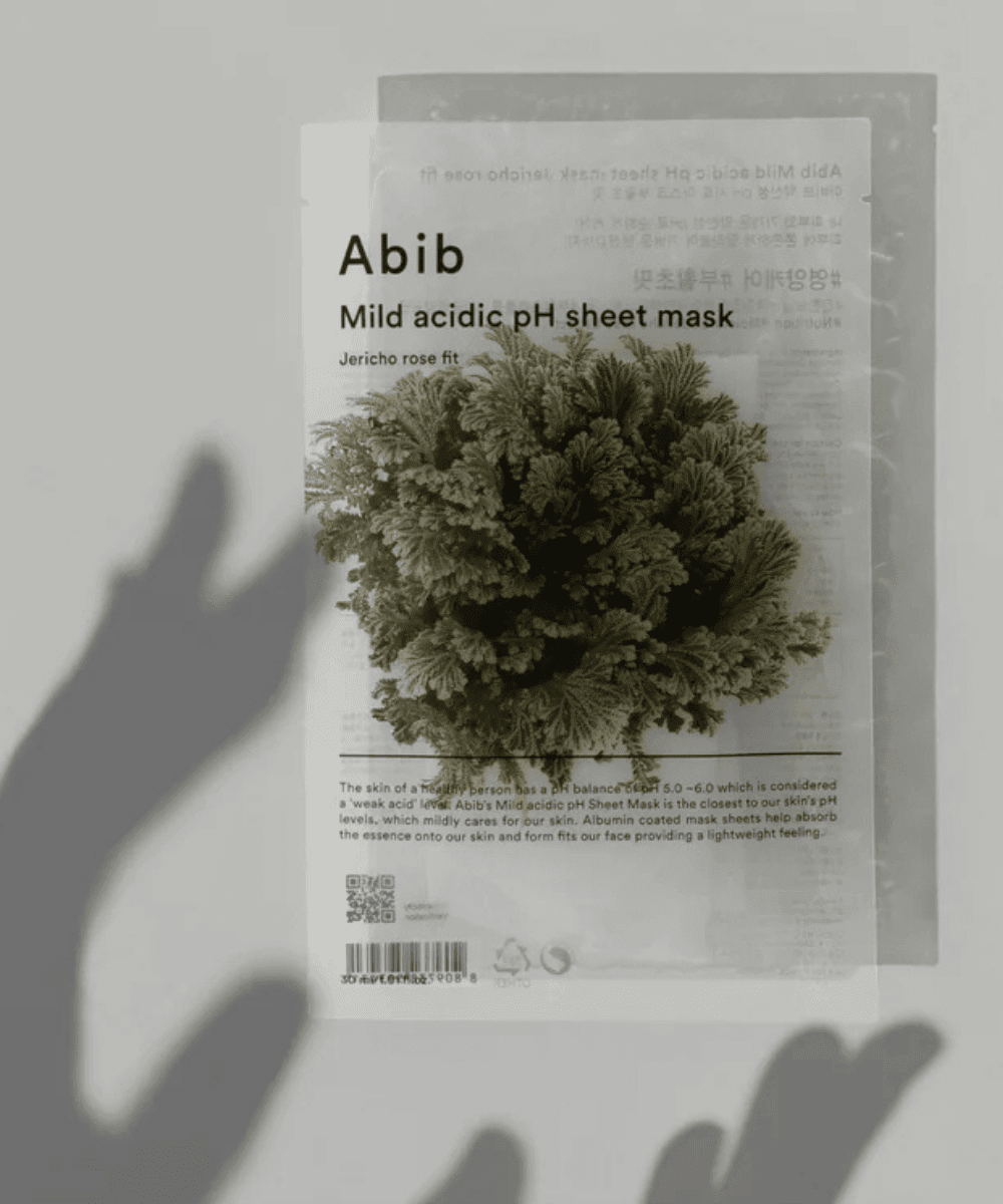 Abib Mild acidic pH sheet mask Jericho rose fit Korean Skincare | VELVET GLOW