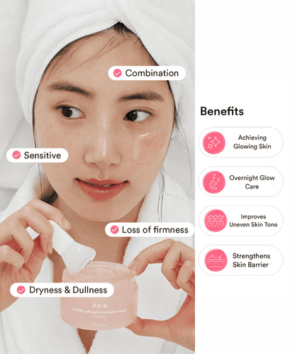 Abib PDRN collagen overnight mask Firming jelly Korean Skincare | VELVET GLOW