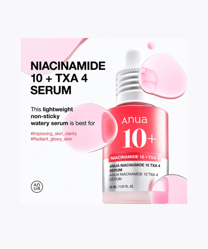 Anua Niacinamide 10% + TXA 4% Serum Korean Skincare | VELVET GLOW