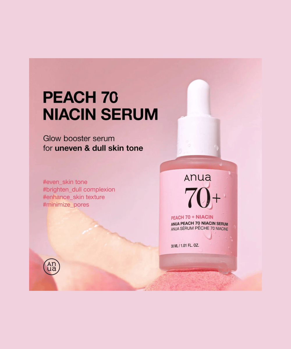 Anua Peach 70% Niacinamide Serum Korean Skincare | VELVET GLOW
