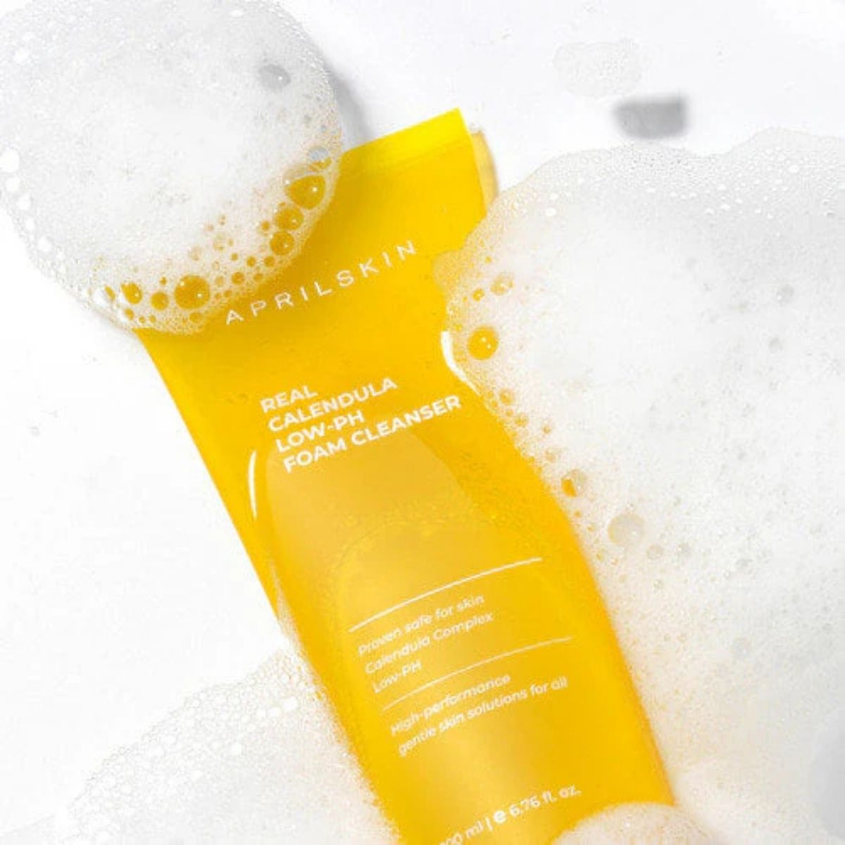 APRILSKIN Calendula Low-pH Foam Cleanser Korean Skincare | VELVET GLOW