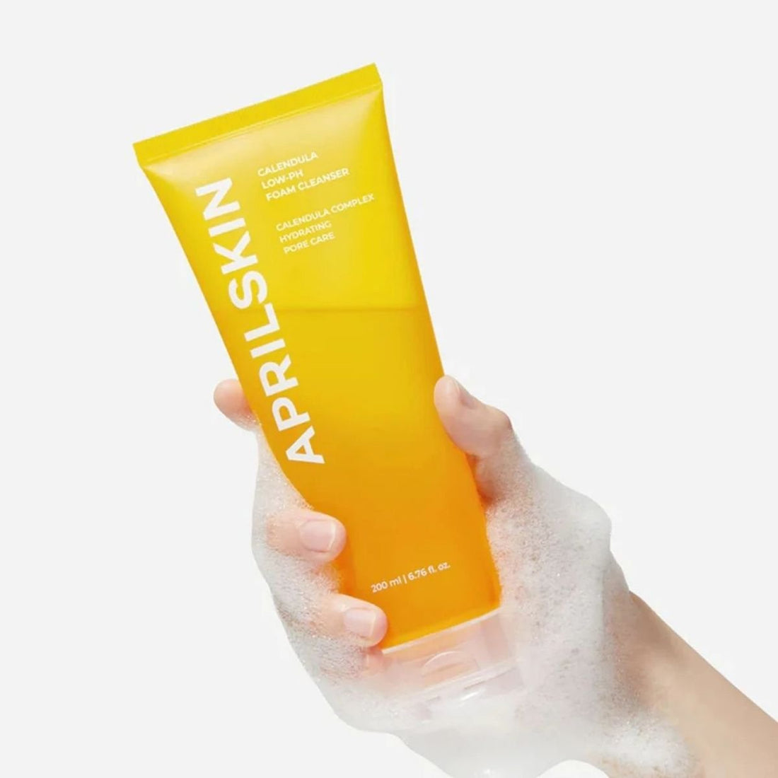 APRILSKIN Calendula Low-pH Foam Cleanser Korean Skincare | VELVET GLOW