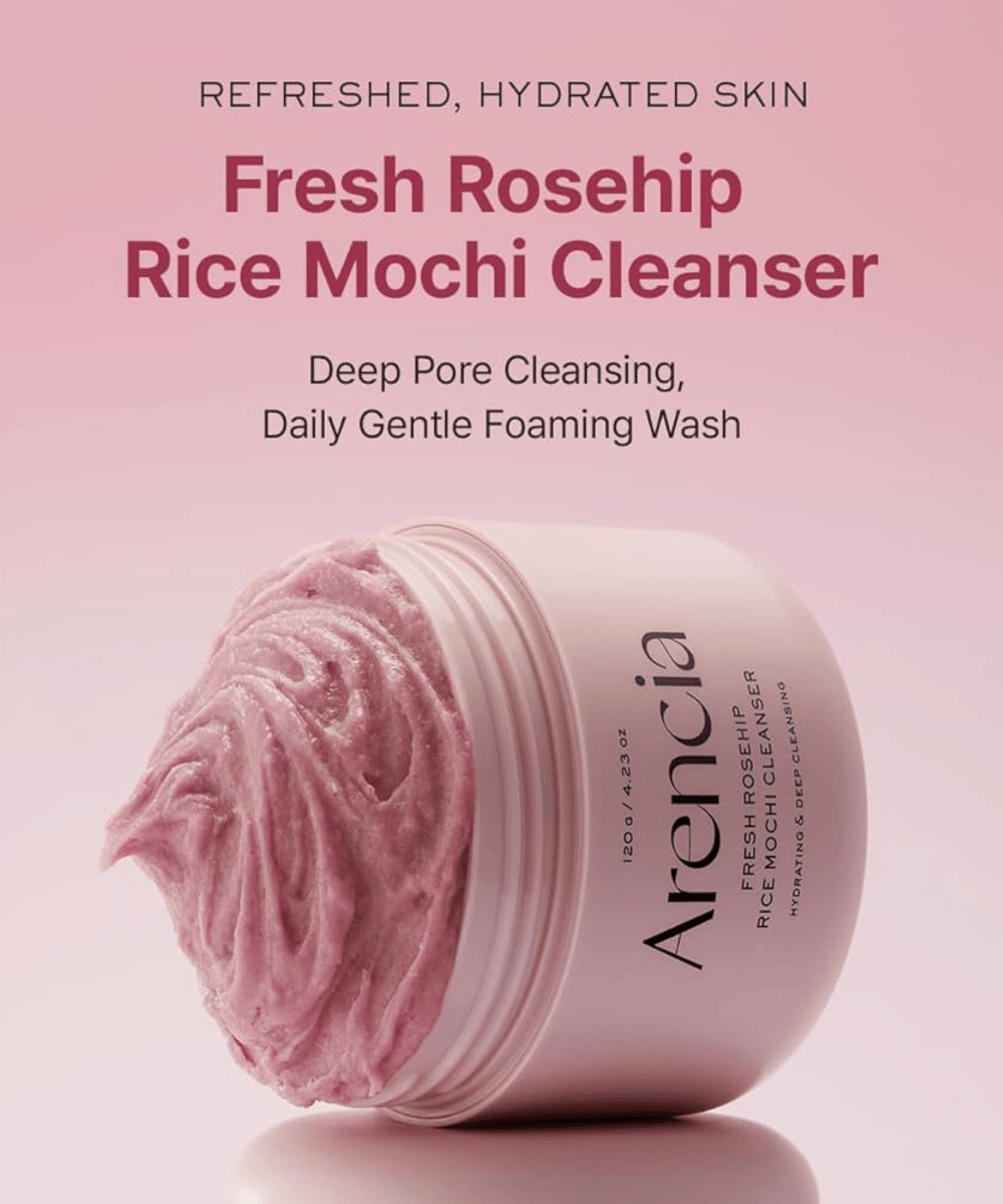 Arencia Fresh Rosehip Rice Mochi Cleanser Korean Skincare | VELVET GLOW