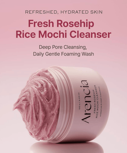 Arencia Fresh Rosehip Rice Mochi Cleanser Korean Skincare | VELVET GLOW