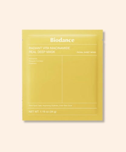Biodance Radiant Vita Niacinamide Real Deep Mask Korean Skincare | VELVET GLOW