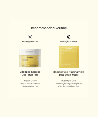Biodance Vita Niacinamide Gel Toner Pads Korean Skincare | VELVET GLOW