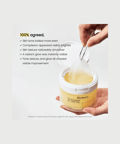 Biodance Vita Niacinamide Gel Toner Pads Korean Skincare | VELVET GLOW