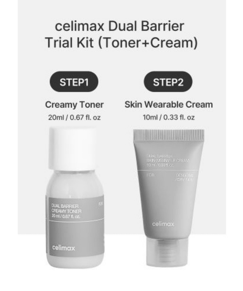 Celimax Dual Barrier Trial Kit Korean Skincare | VELVET GLOW