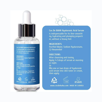 Cos De BAHA Hyaluronic Acid Serum Korean Skincare | VELVET GLOW