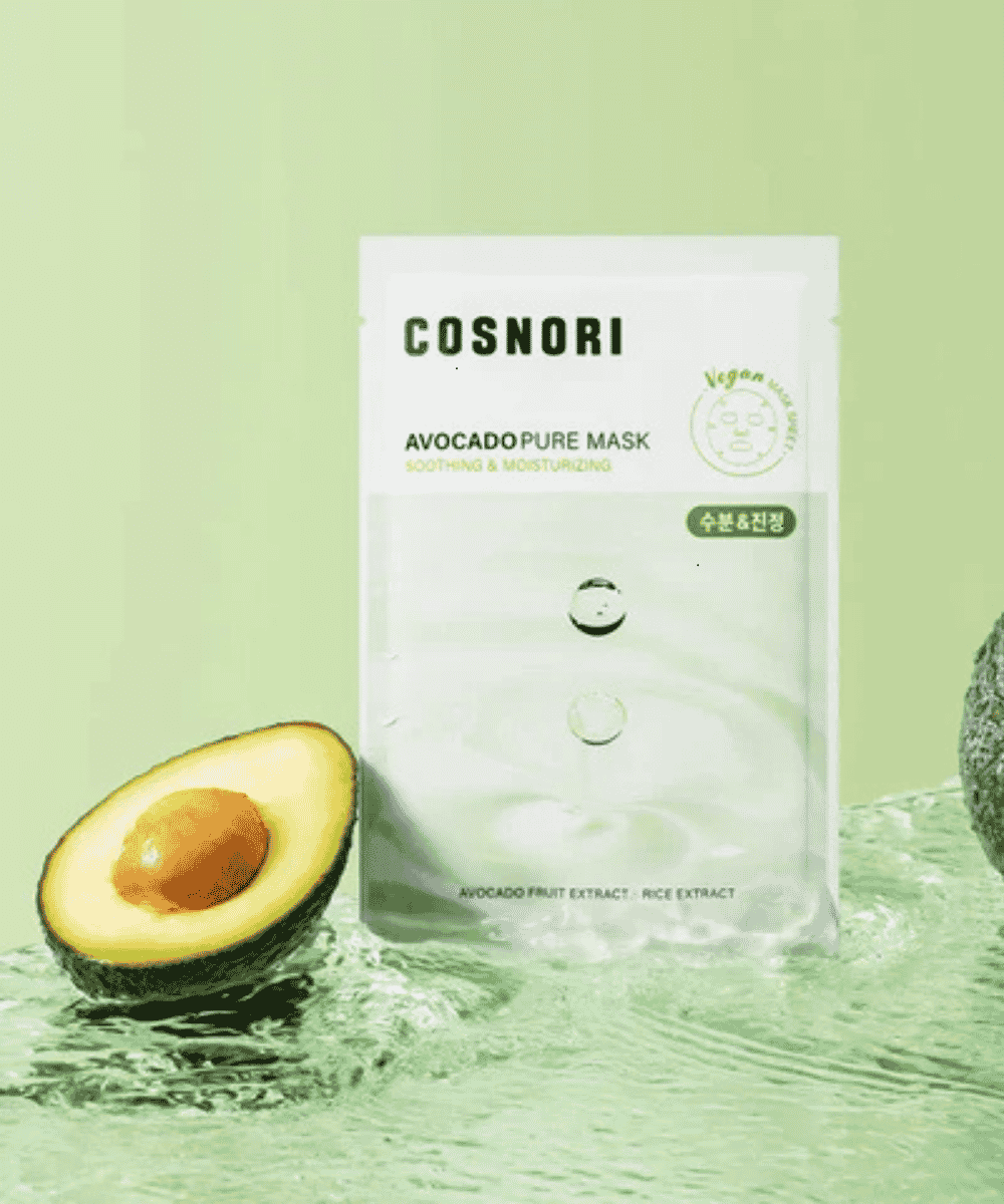 COSNORI Avocado Pure Mask Korean Skincare | VELVET GLOW