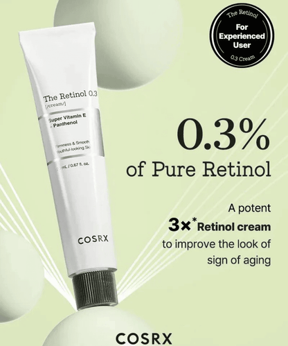 COSRX The Retinol 0.3 Cream Korean Skincare | VELVET GLOW