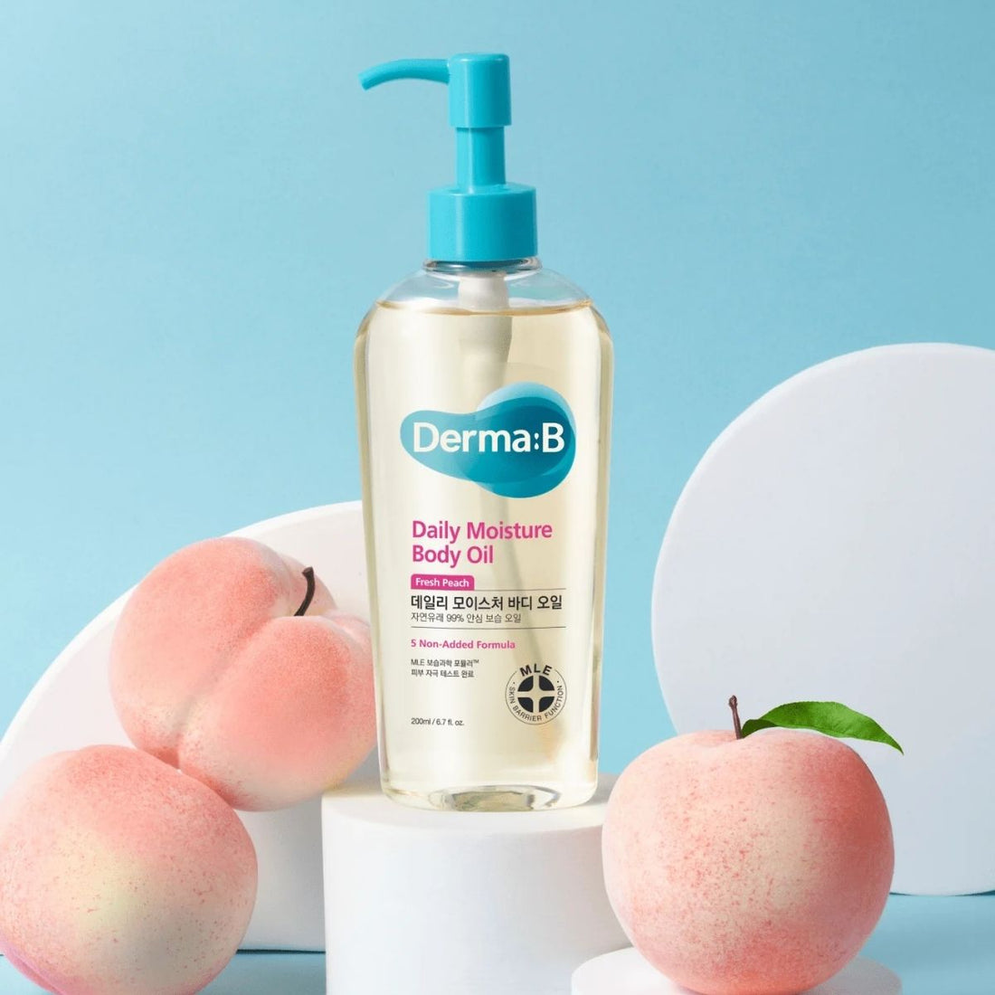 DERMA:B Daily Moisture Body Oil (Fresh Peach) Korean Skincare | VELVET GLOW