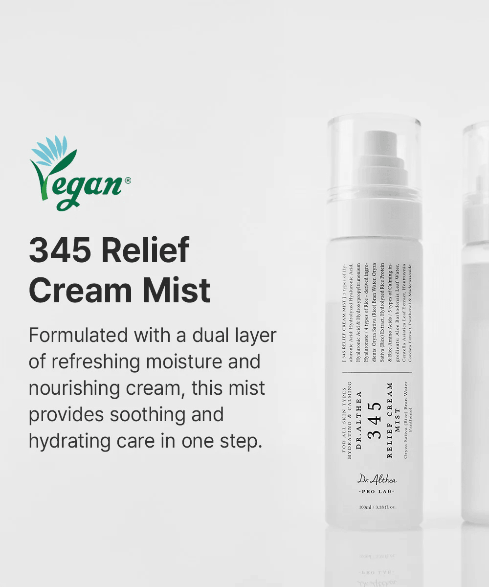 Dr. Althea 345 Relief Cream Mist Korean Skincare | VELVET GLOW