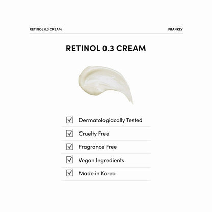 FRANKLY Retinol 0.3% Cream Korean Skincare | VELVET GLOW