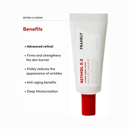 FRANKLY Retinol 0.3% Cream Korean Skincare | VELVET GLOW