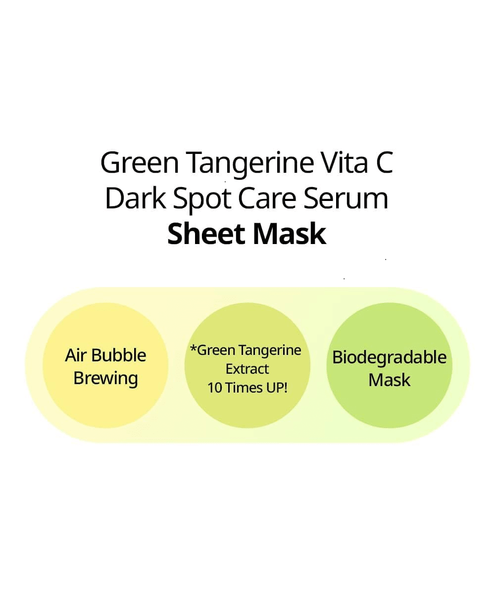 Goodal Green Tangerine Vita C Dark Spot Serum Sheet Mask Korean Skincare | VELVET GLOW