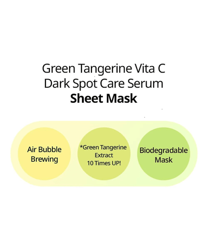 Goodal Green Tangerine Vita C Dark Spot Serum Sheet Mask Korean Skincare | VELVET GLOW