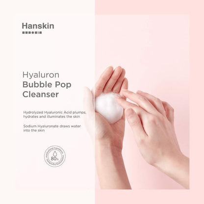 HANSKIN Real Complexion Hyaluron Bubble Pop Cleanser Korean Skincare | VELVET GLOW