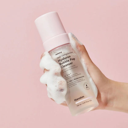 HANSKIN Real Complexion Hyaluron Bubble Pop Cleanser Korean Skincare | VELVET GLOW