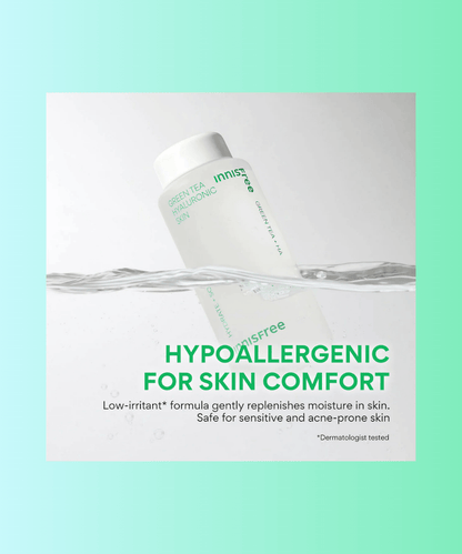 Innisfree Green Tea Hyaluronic Skin Korean Skincare | VELVET GLOW