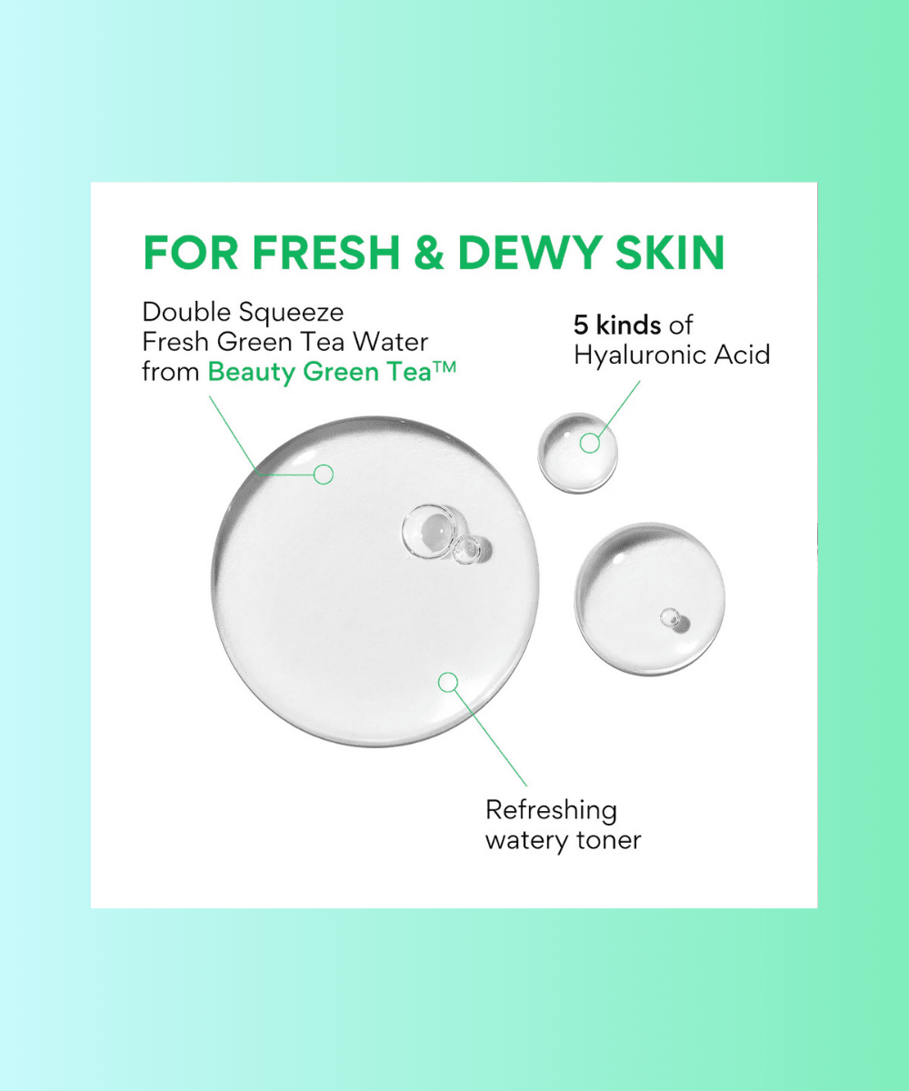 Innisfree Green Tea Hyaluronic Skin Korean Skincare | VELVET GLOW