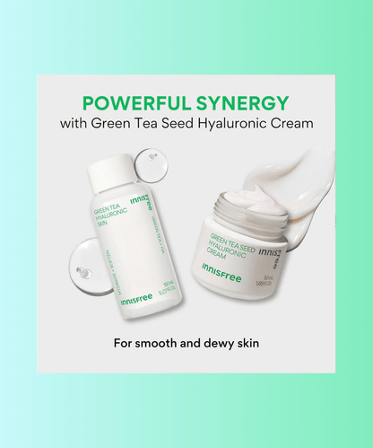 Innisfree Green Tea Hyaluronic Skin Korean Skincare | VELVET GLOW