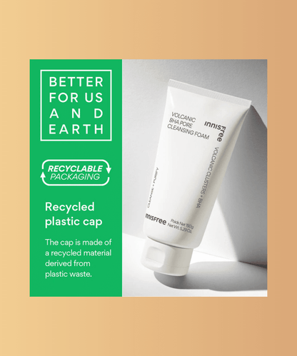 Innisfree Volcanic BHA Pore Cleansing Foam Korean Skincare | VELVET GLOW